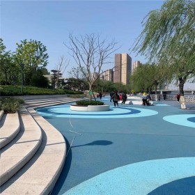 人行道彩色透水混凝土 生態(tài)透水地坪